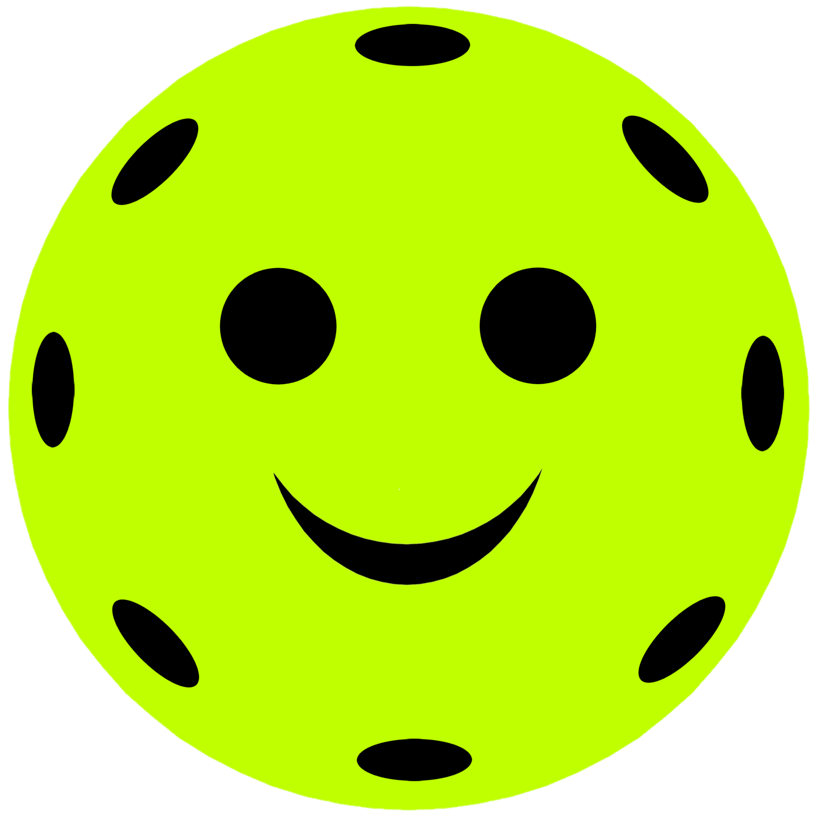 PatientPickleball Smiling Ball Logo